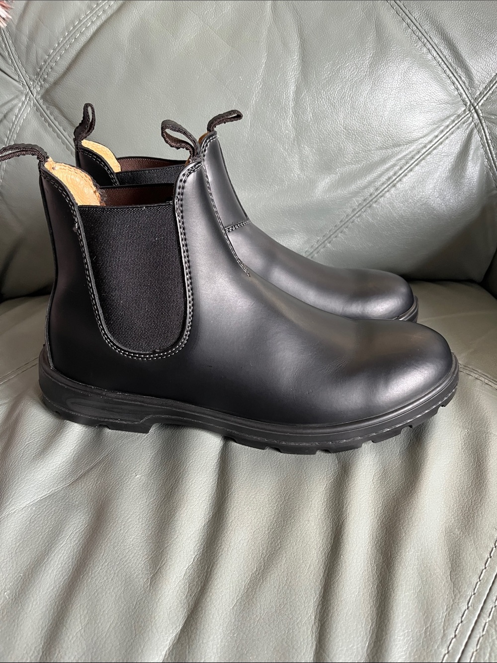 Prospector, Black Men's Slip On Boots
Size 12